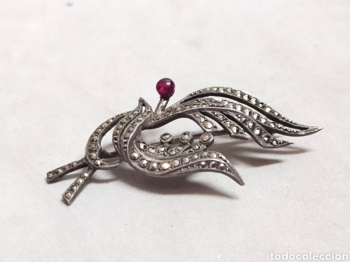 Joyeria: BROCHE DE PLATA Y MARQUESITAS Y GRANATE? - Foto 8