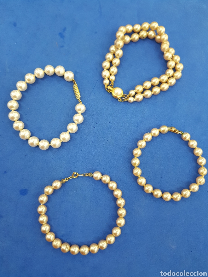 Joyeria: Lote 4 pulseras de perlas - Foto 1