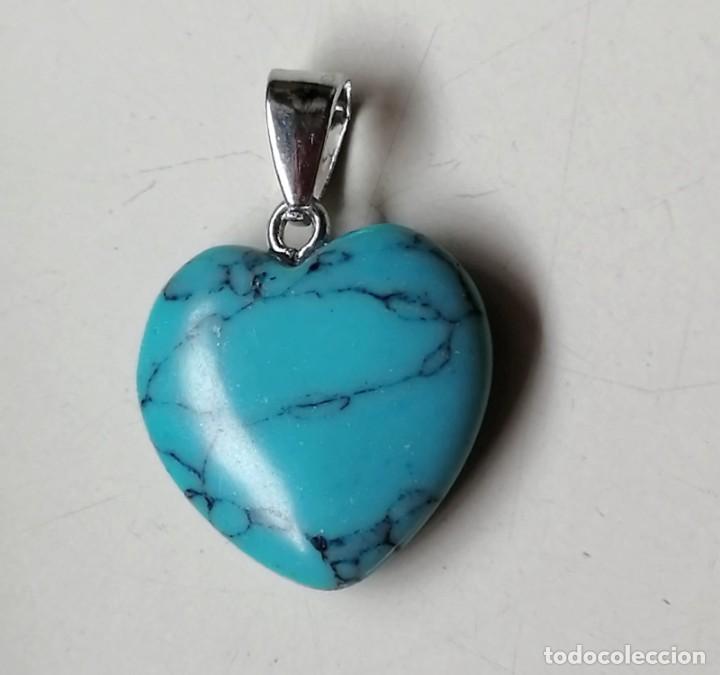 Joyeria: Bonito Colgante de turquesa en forma de coraz&oacute;n - Foto 1