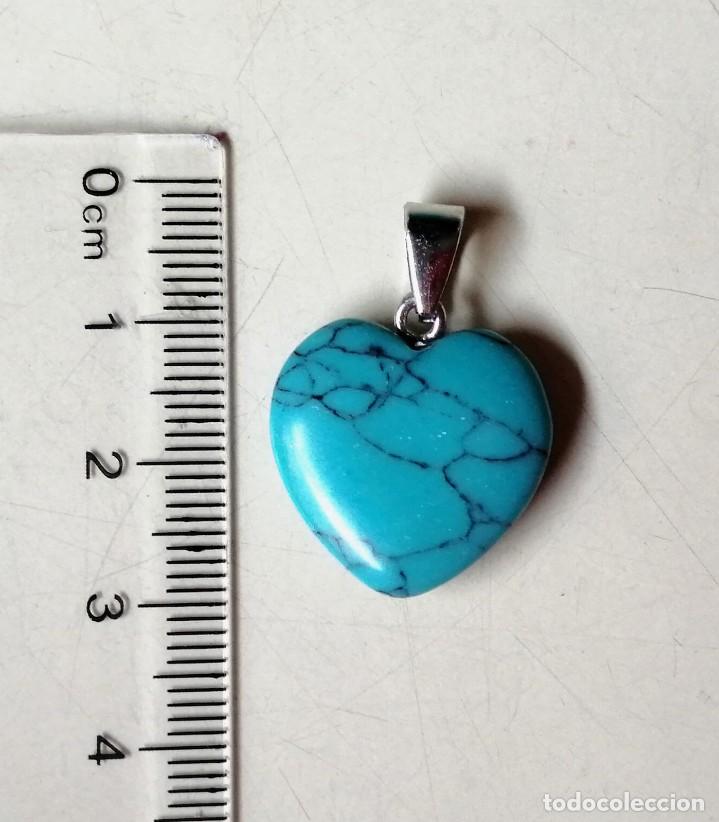 Joyeria: Bonito Colgante de turquesa en forma de coraz&oacute;n - Foto 2