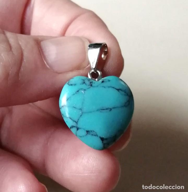 Joyeria: Bonito Colgante de turquesa en forma de coraz&oacute;n - Foto 3