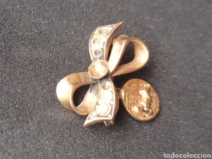 Joyeria: ANTIGUO BROCHE INSIGNIA CON MEDALLA - Foto 5