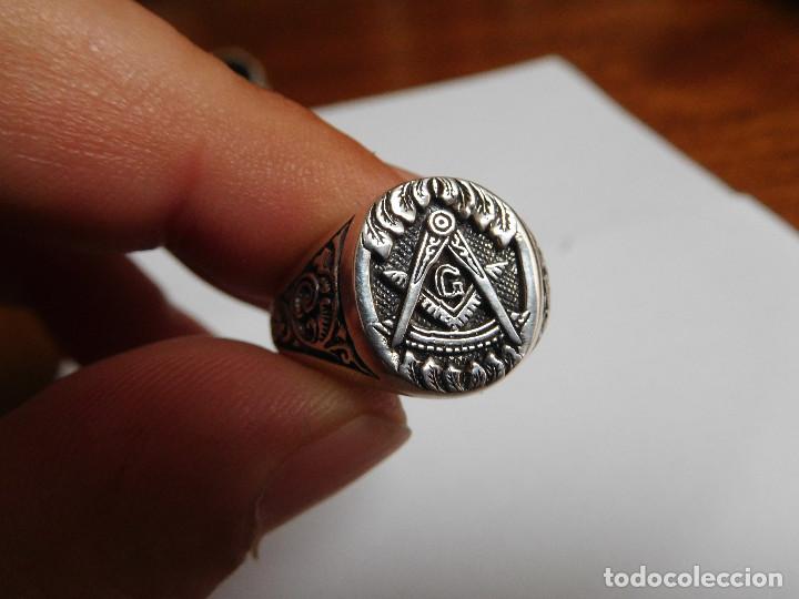Joyeria: Anillo de plata masonico mason logia - Foto 1