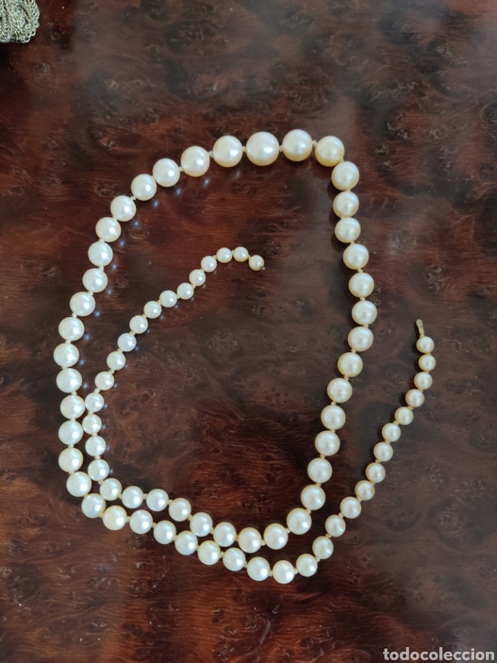 Joyeria: Collar perlas antiguo sin cierre - Foto 1