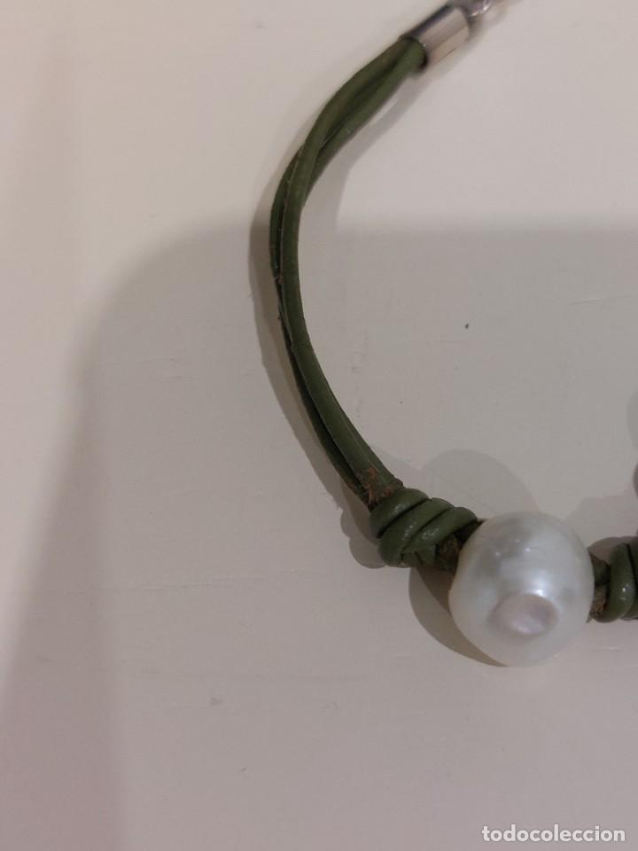 Joyeria: PULSERA CUERO, PERLAS DE PLATA - Foto 2