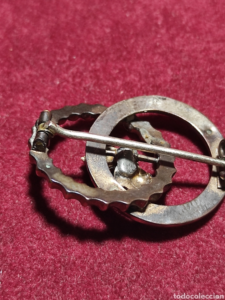 Joyeria: Broche antiguo tu y yo chapado oro - Foto 4