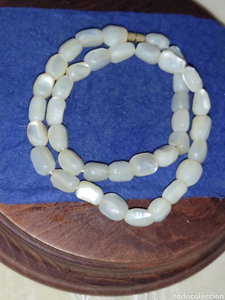 Joyeria: Collar de piezas de n&aacute;car.Vintage. - Foto 4