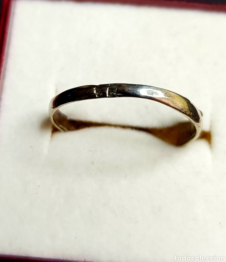 Joyeria: Antiguo anillo plata de ley forma irregular talla 19 - Foto 2