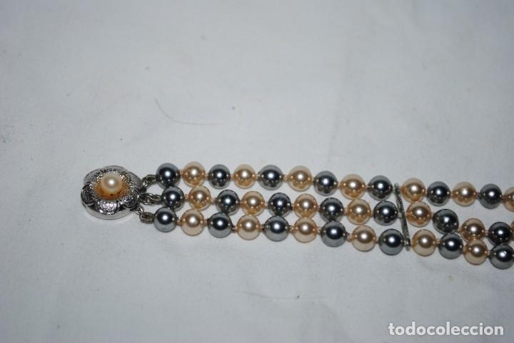Joyeria: PULSERA DE PERLAS GRISES Y BLANCAS . - Foto 2