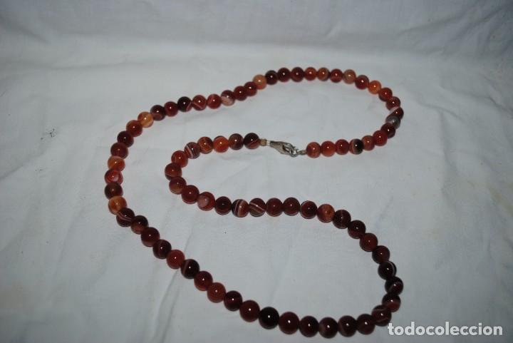 Joyeria: COLLAR DE AGATA CON CIERRE DE PLATA . - Foto 1