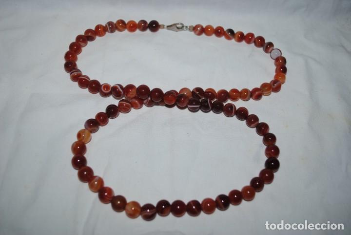 Joyeria: COLLAR DE AGATA CON CIERRE DE PLATA . - Foto 2