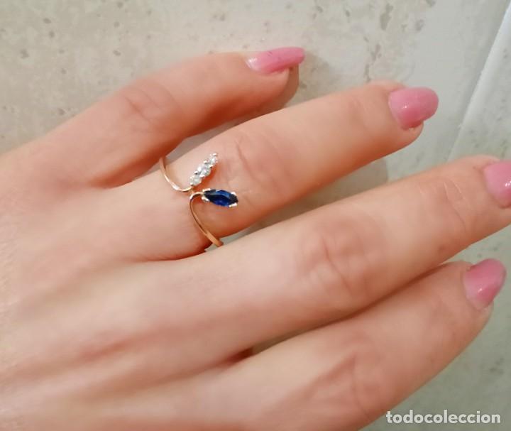 Joyeria: Anillo Oro Brillantes zafiro - Foto 1