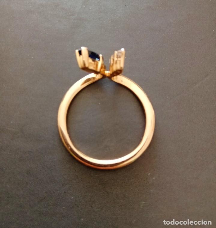 Joyeria: Anillo Oro Brillantes zafiro - Foto 3