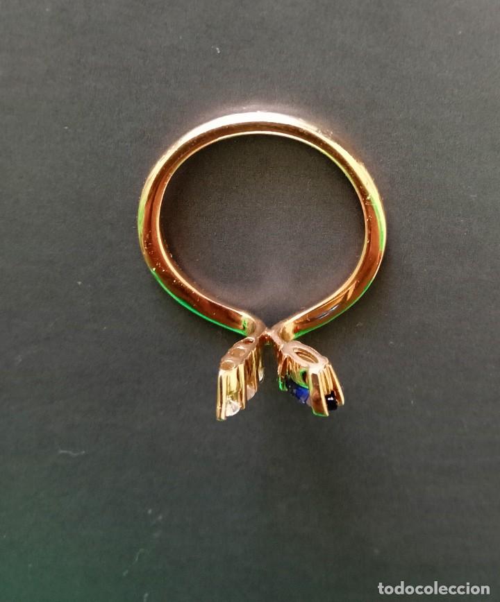 Joyeria: Anillo Oro Brillantes zafiro - Foto 4