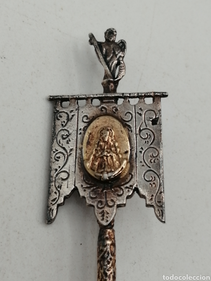 Joyeria: Antiguo broche religioso. Plata de ley - Foto 2