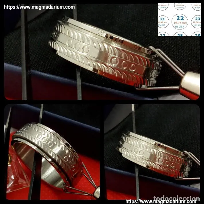 Alianza estilo Armani 8MM en acero inox. Mod. K70-B - Talla 10 USA
