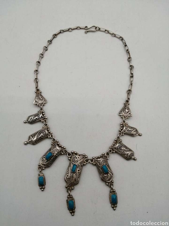 Joyeria: Collar plata filigrana y turquesas - Foto 2
