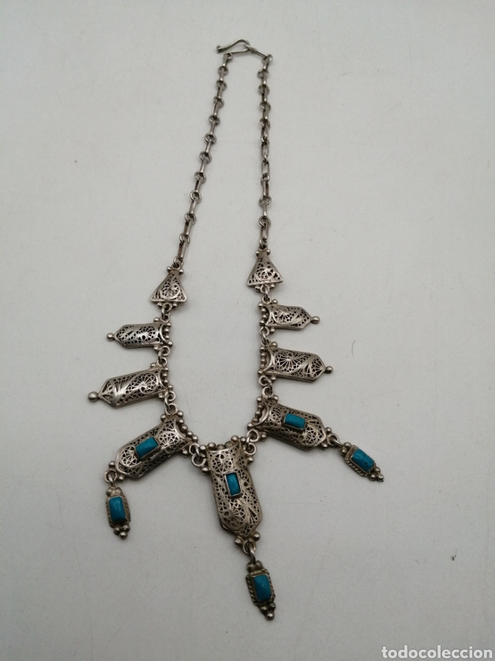 Joyeria: Collar plata filigrana y turquesas - Foto 4