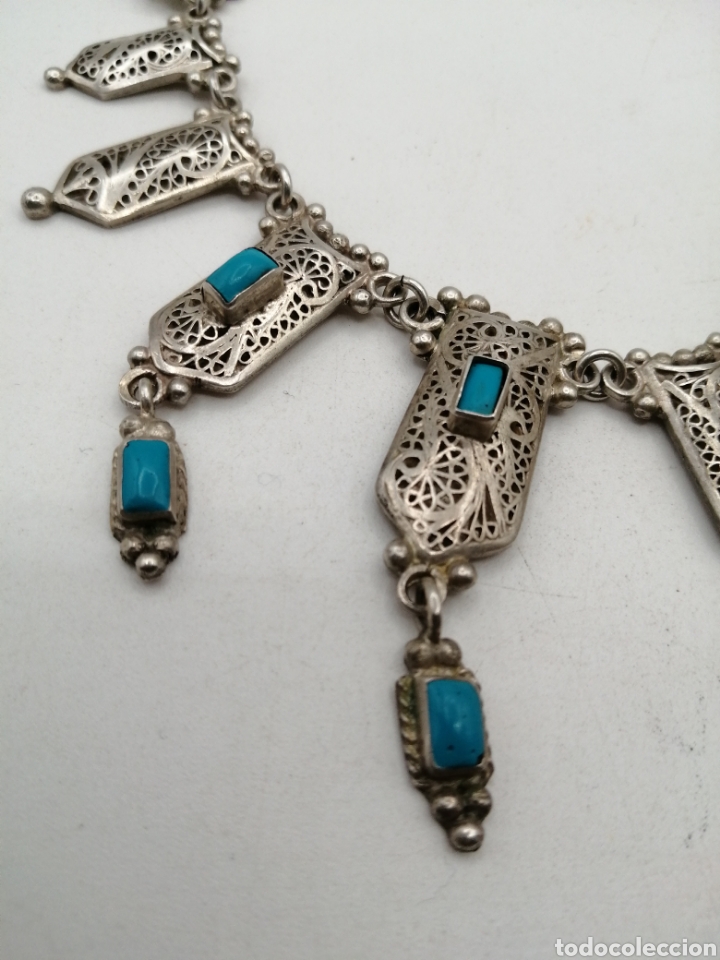 Joyeria: Collar plata filigrana y turquesas - Foto 5