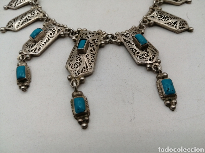 Joyeria: Collar plata filigrana y turquesas - Foto 6