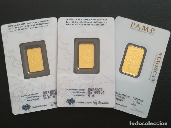 Joyeria: Set Lingotes de oro PAMP Diosa Fortuna 10, 5, 2,5 gr oro 999,9 Suiza - Foto 3 - 330255353
