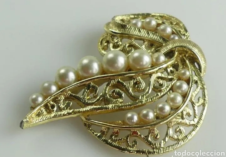 Joyeria: Excelente broche Laso dorado tipo perla - Foto 2