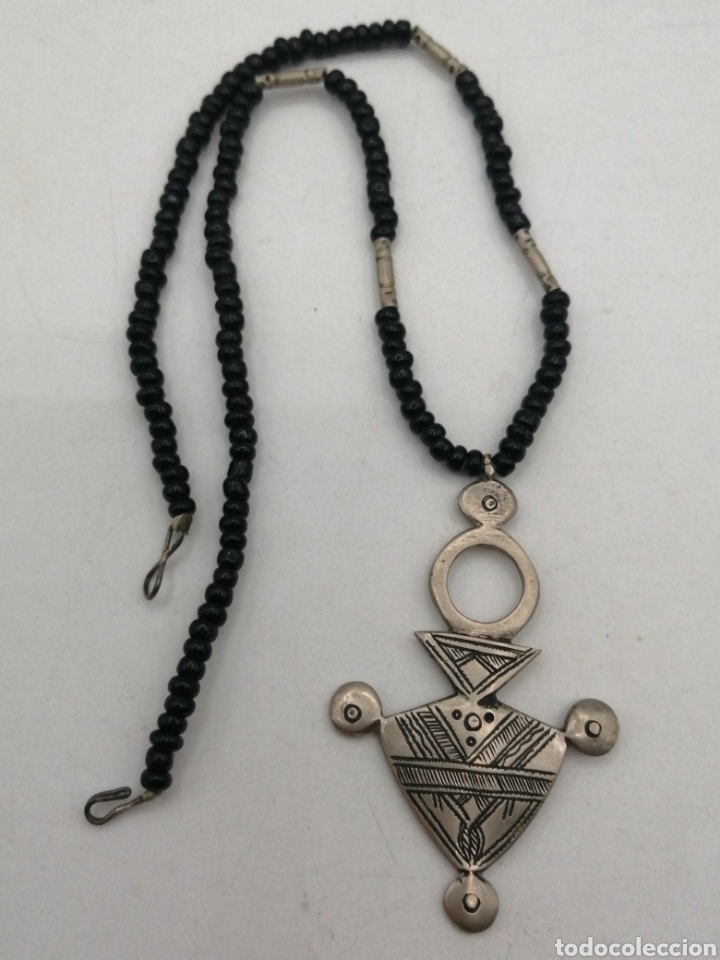 Joyeria: Collar tuareg. Plata de ley y vidrio - Foto 2