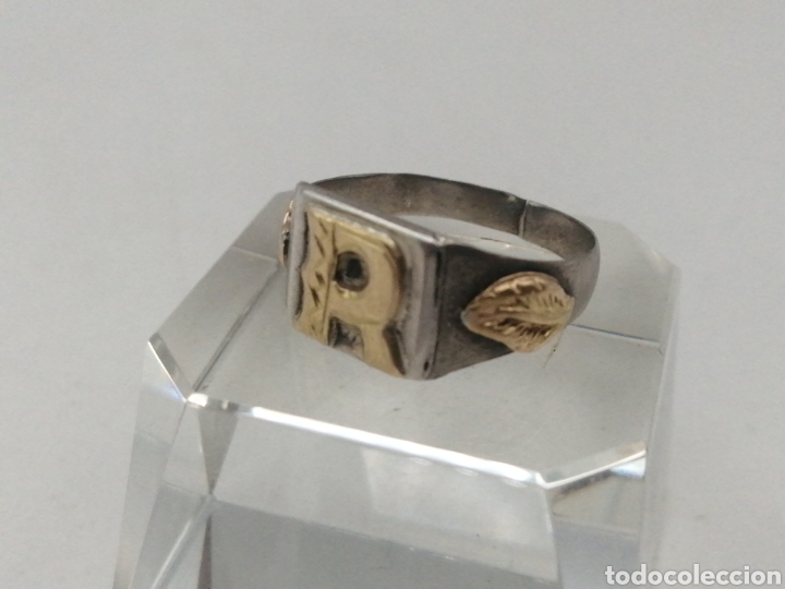 Joyeria: Antiguo anillo oro y plata - Foto 2
