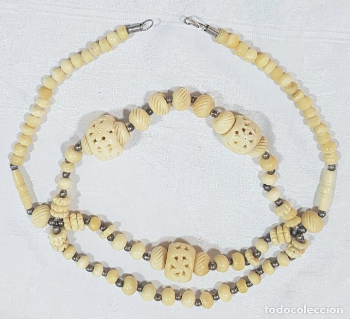 Joyeria: ANTIGUO GRAN COLLAR DE MARFIL HERMOSO - Foto 1