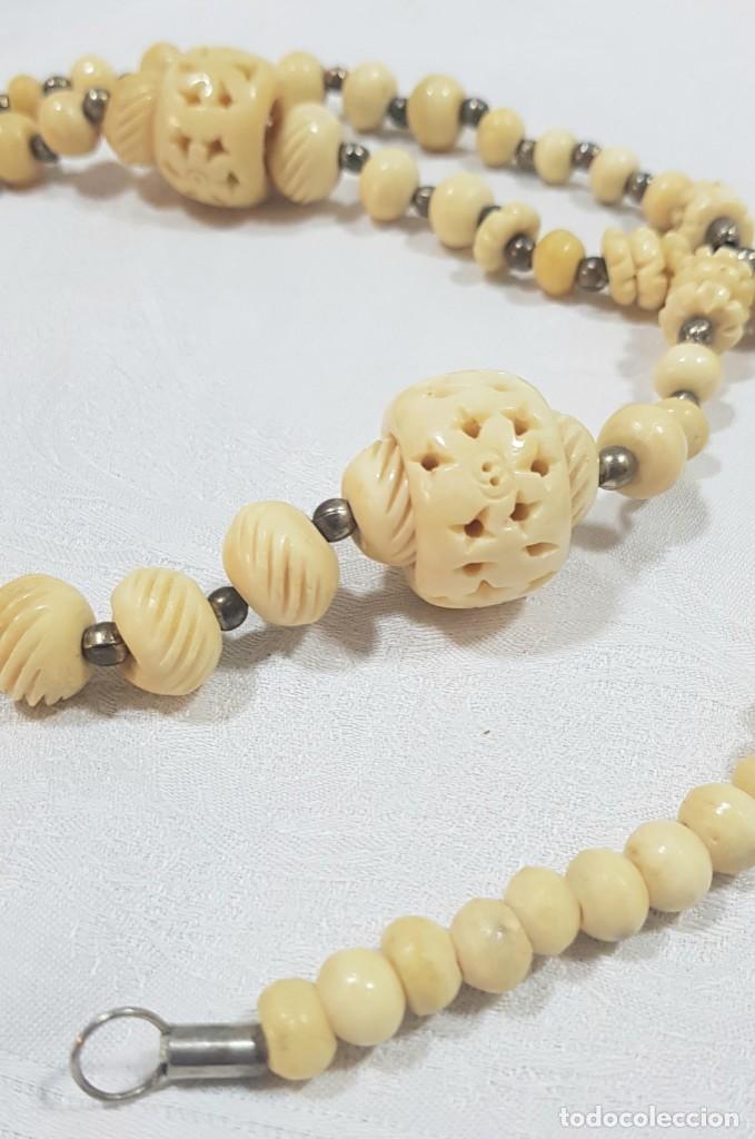 Joyeria: ANTIGUO GRAN COLLAR DE MARFIL HERMOSO - Foto 2