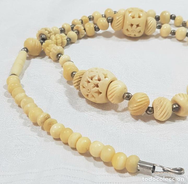 Joyeria: ANTIGUO GRAN COLLAR DE MARFIL HERMOSO - Foto 3