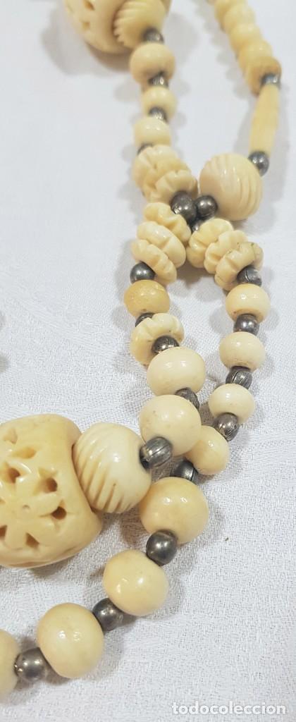 Joyeria: ANTIGUO GRAN COLLAR DE MARFIL HERMOSO - Foto 4