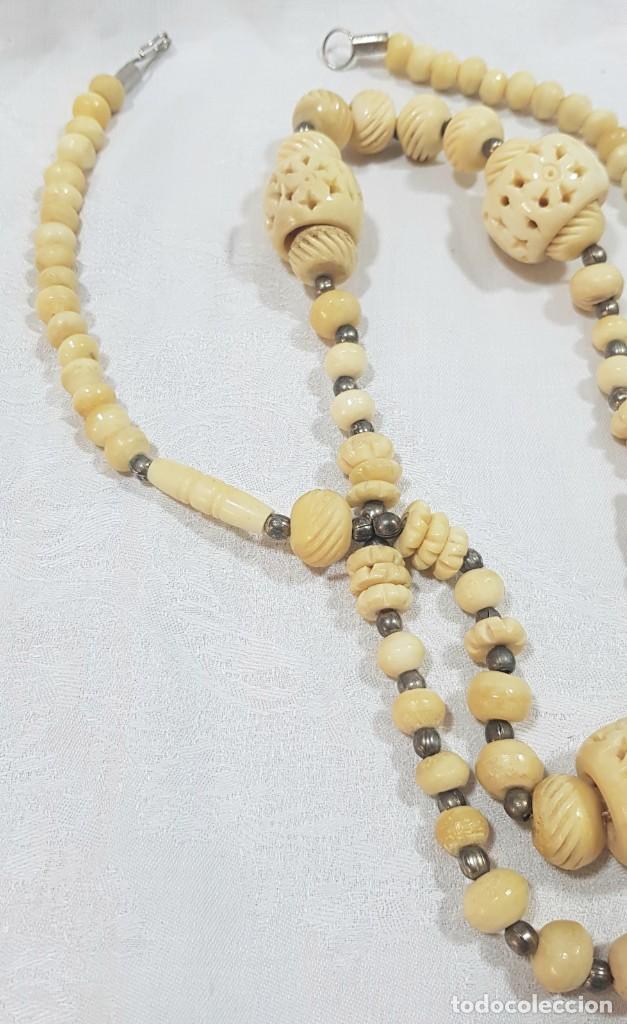 Joyeria: ANTIGUO GRAN COLLAR DE MARFIL HERMOSO - Foto 5