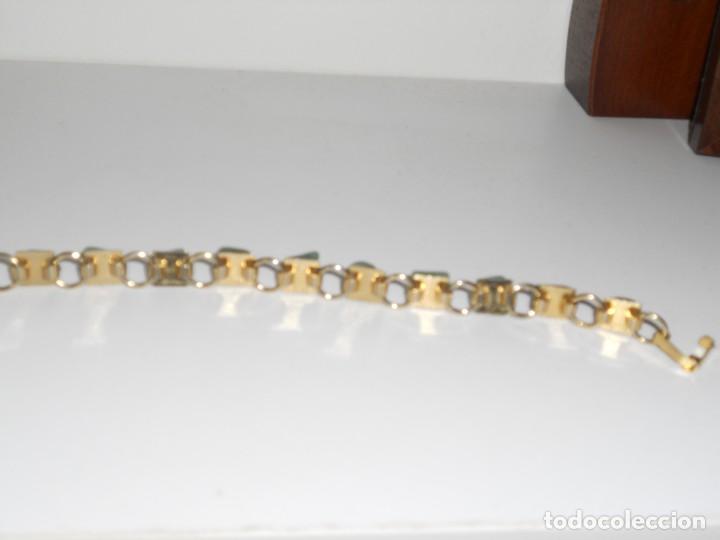 Joyeria: ANTIGUA PULSERA DE PIEDRAS VERDES - Foto 7