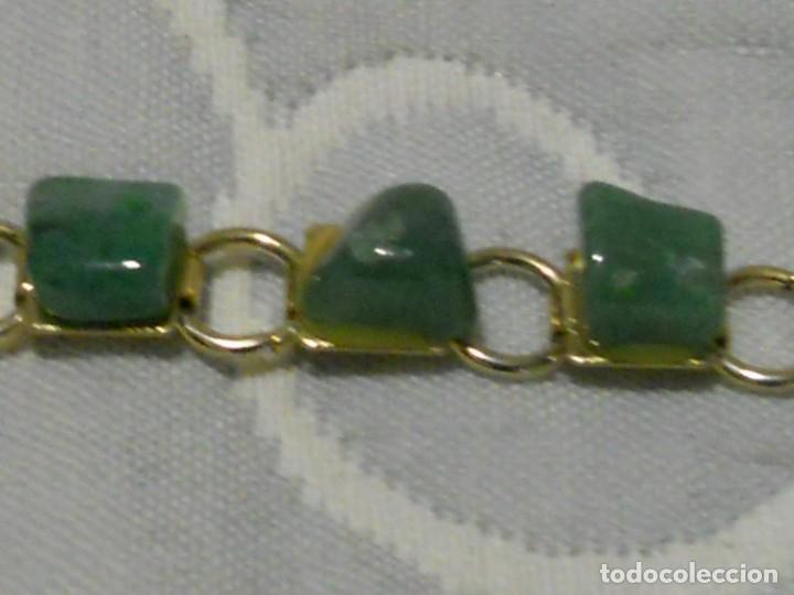 Joyeria: ANTIGUA PULSERA DE PIEDRAS VERDES - Foto 9