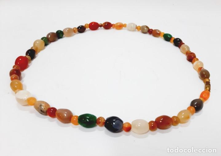 Joyeria: Collar de cuentas de piedra de &aacute;gata mixta(4.3) - Foto 2