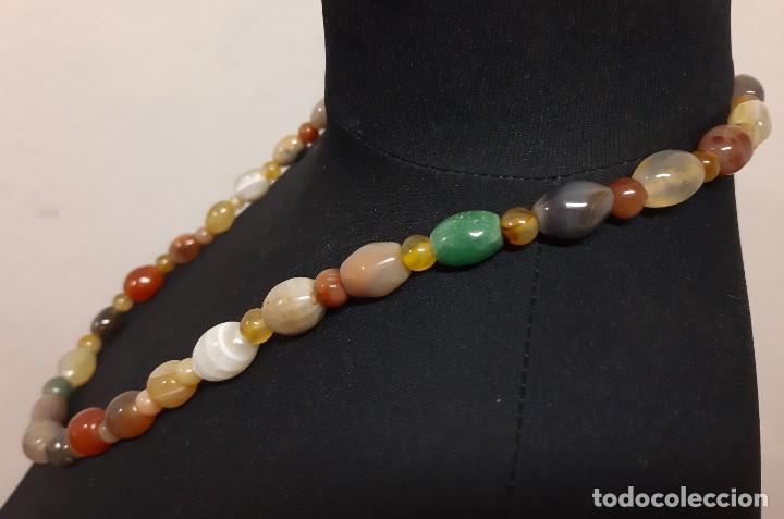 Joyeria: Collar de cuentas de piedra de &aacute;gata mixta(4.3) - Foto 5
