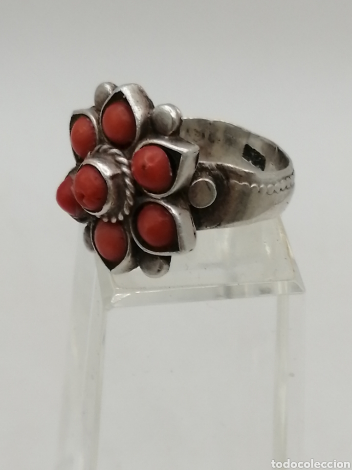 Joyeria: Anillo plata de ley y coral rojo - Foto 4