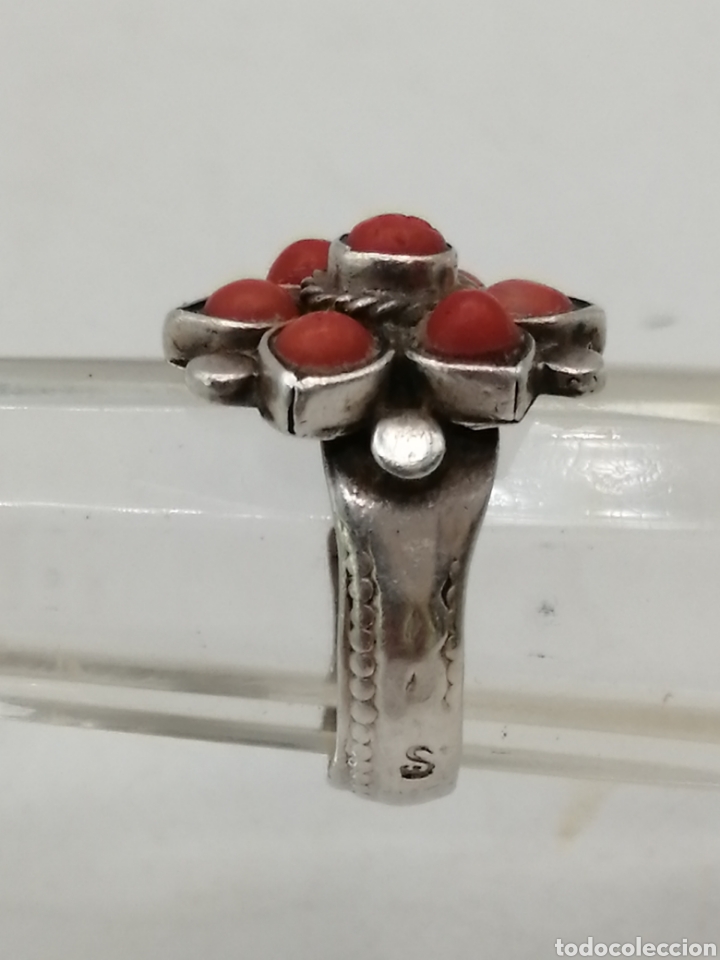 Joyeria: Anillo plata de ley y coral rojo - Foto 6