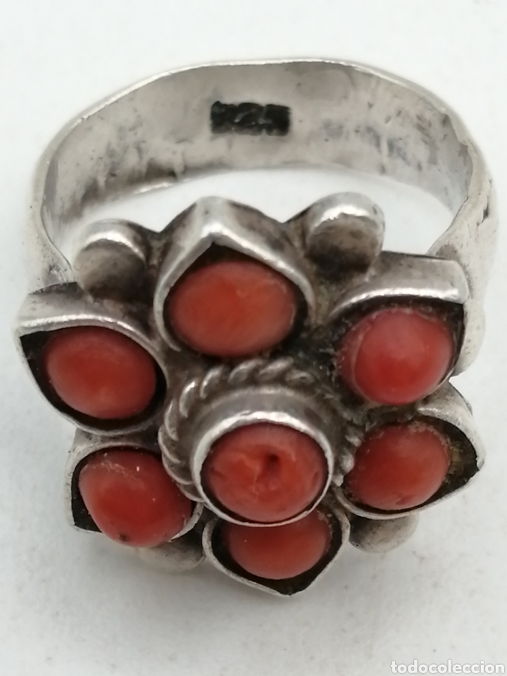 Joyeria: Anillo plata de ley y coral rojo - Foto 7