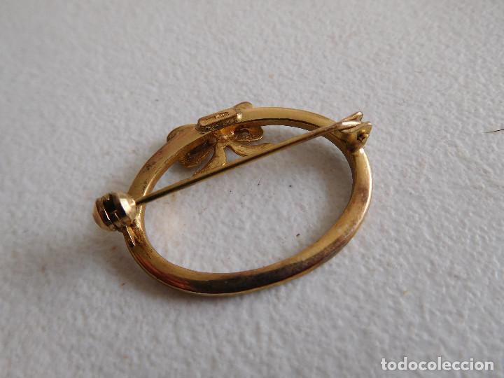 Joyeria: Broche de plata dorada vintage - Foto 2