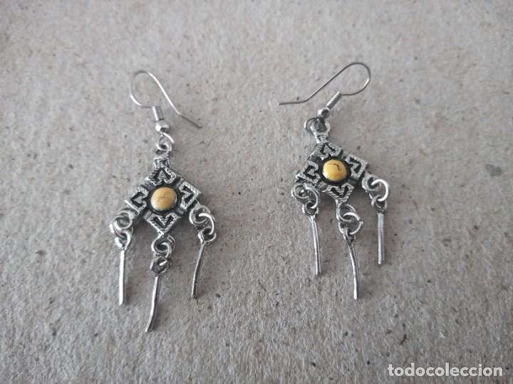 Joalharia: BONITOS PENDIENTES DE METAL Y PIEDRAS M 2 65