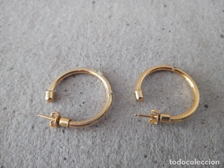 Joyeria: BONITOS PENDIENTES ANTIGUOS BA&Ntilde;O DE ORO M2 72