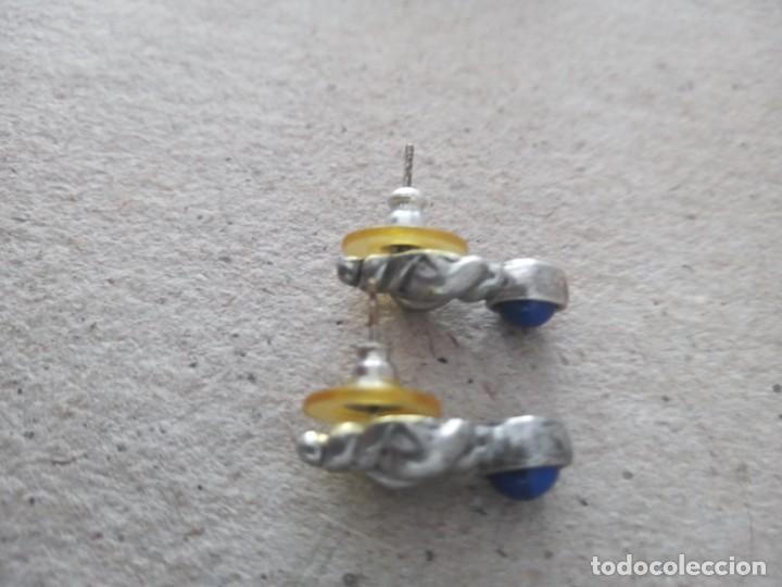 Joyeria: BONITOS. PENDIENTES ANTIGUOS DE METAL Y PIEDRA M2 74