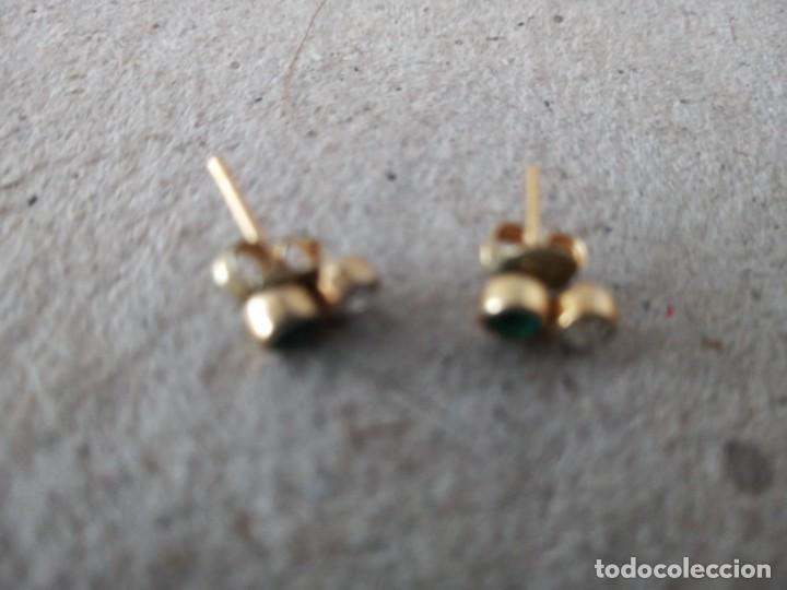 Joyeria: PENDIENTES DE METAL BA&Ntilde;O DE ORO Y PIEDRAS ANTIGUOS. M2 75