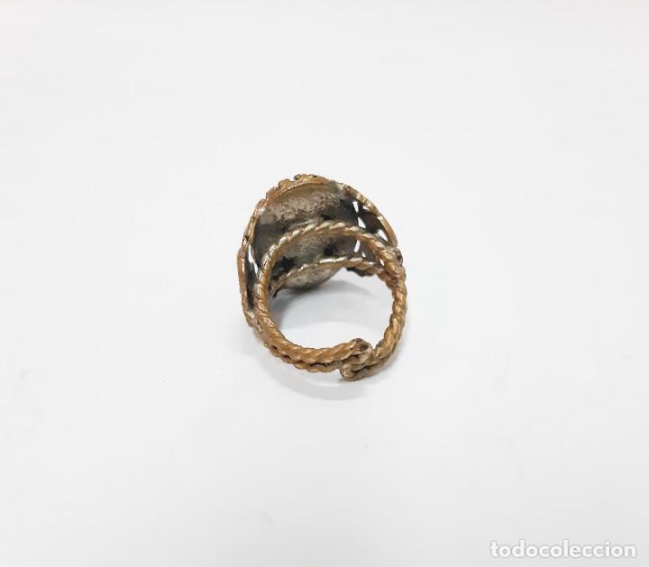 Joyeria: Anillo vintage de cobre/lat&oacute;n esmaltado - Foto 3