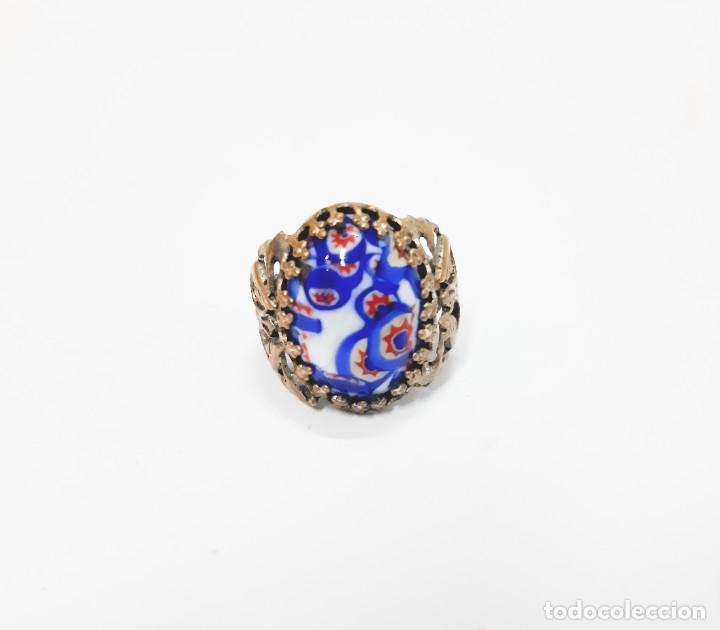 Joyeria: Anillo vintage de cobre/lat&oacute;n esmaltado - Foto 6