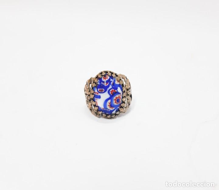 Joyeria: Anillo vintage de cobre/lat&oacute;n esmaltado - Foto 8