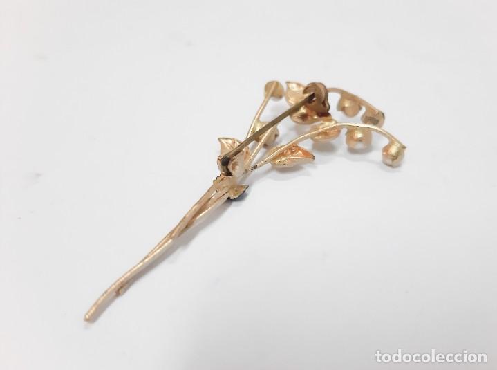 Joyeria: Broche Ramo De Perlas De Imitaci&oacute;n - Foto 3