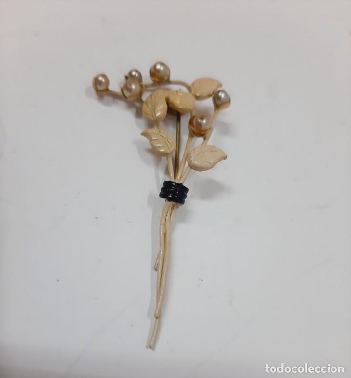 Joyeria: Broche Ramo De Perlas De Imitaci&oacute;n - Foto 6